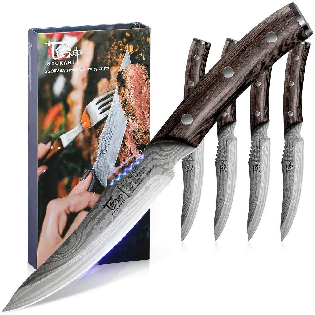 SYOKAMI Classic Steak Knives Set-4 pieces