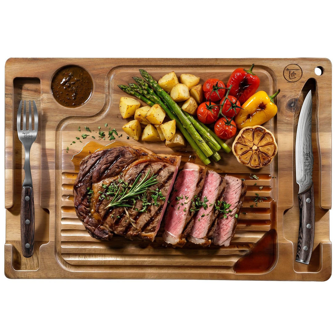 The SYOKAMI Wood Steak Board Set – Finally, a Steak Night That Doesn’t End in a Mess