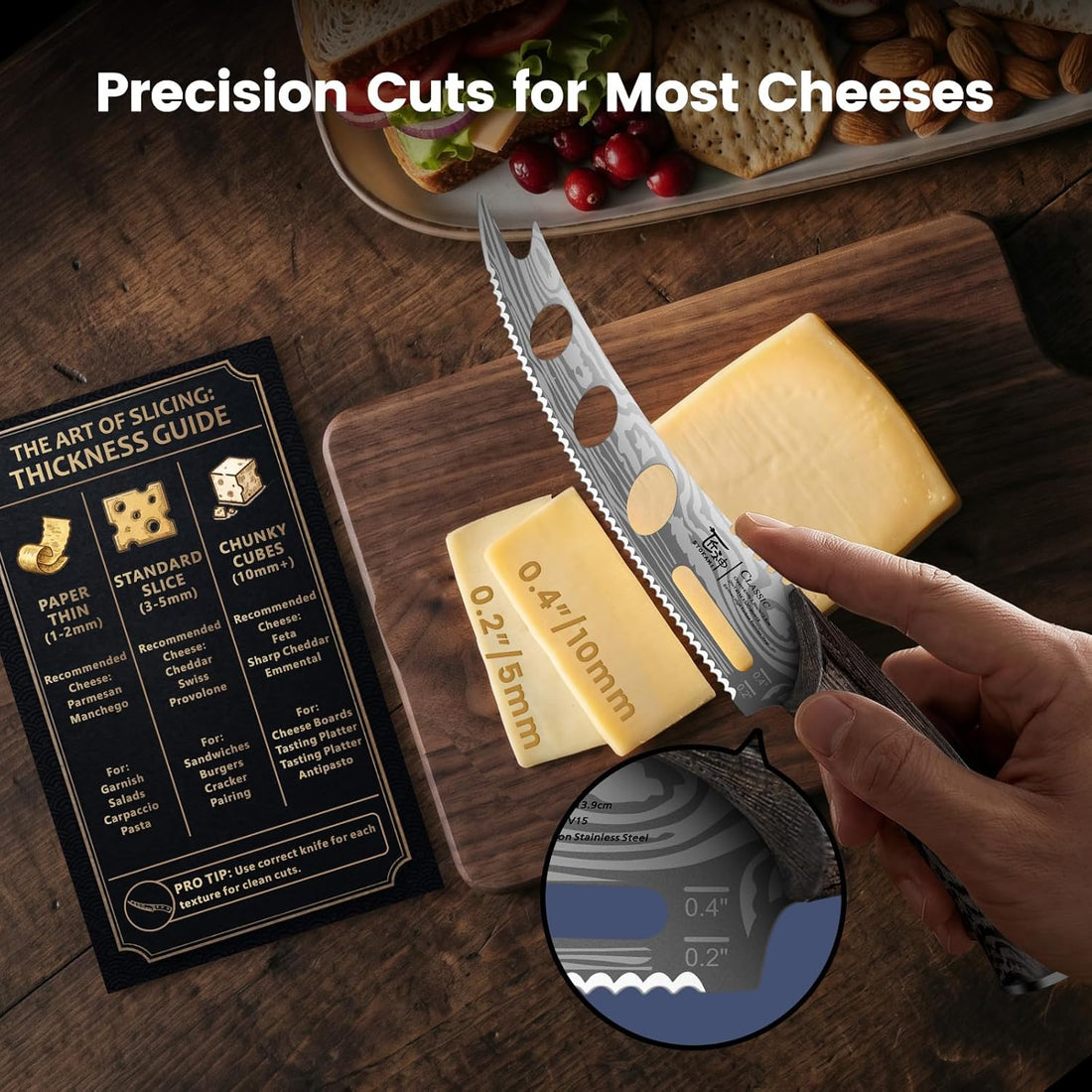 Introducing SYOKAMI 5.5" Cheese Knife - Professional Non-Stick Stainless Steel Cutter