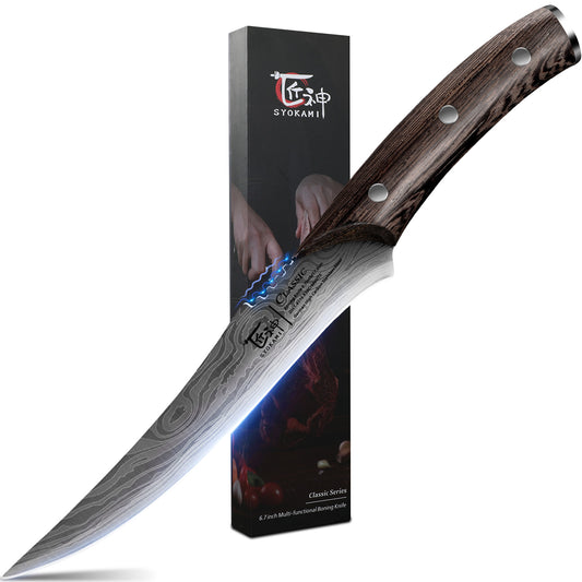 SYOKAMI 6.7 Inch Boning Knife for Meat Cutting