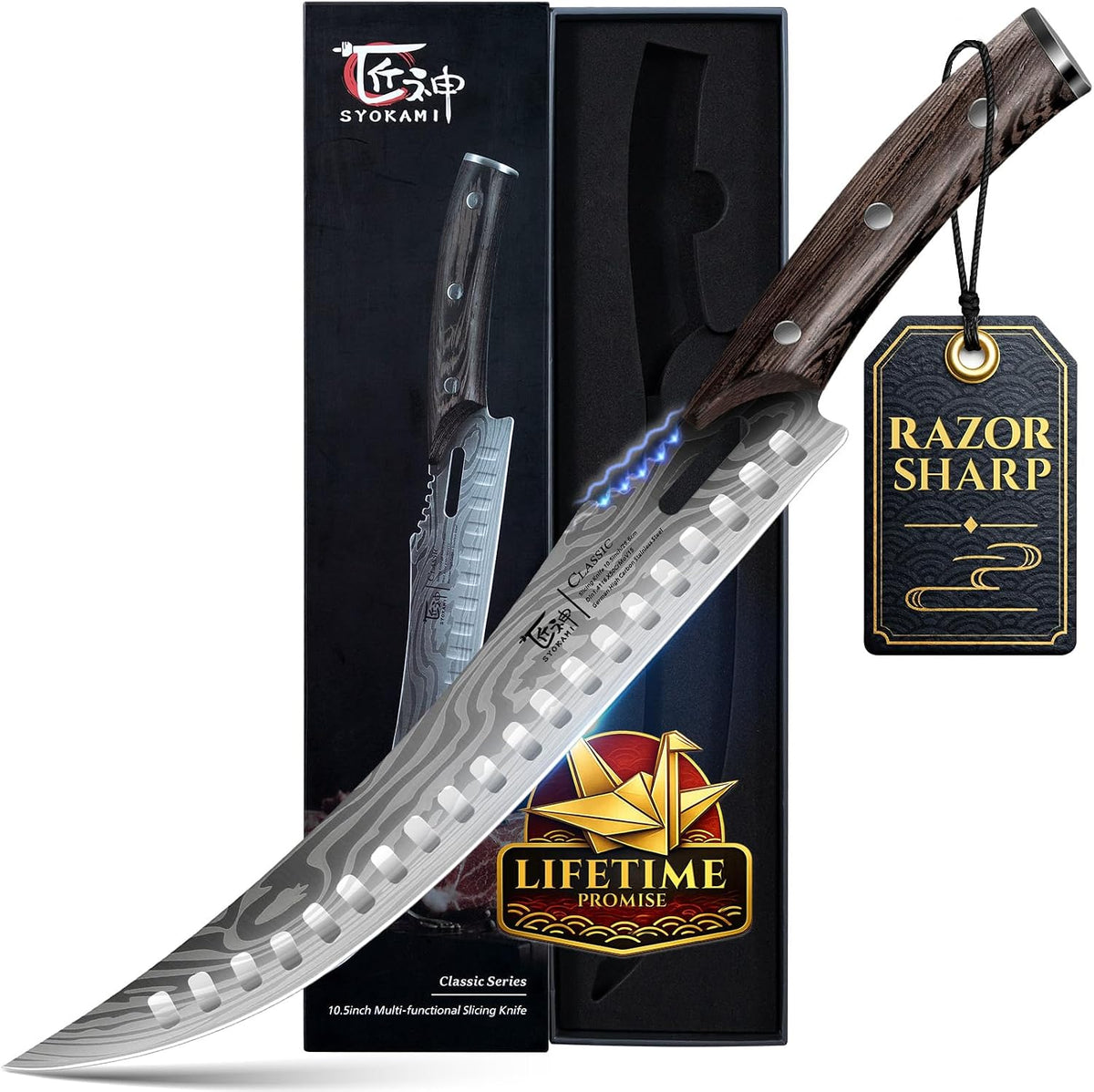10.5-inch Butcher Breaking Knife — 10.5-inch curved blade