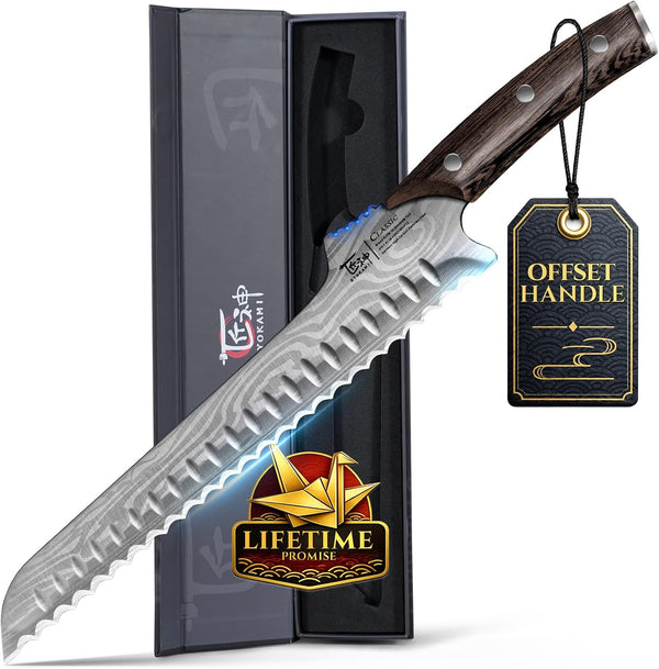 SYOKAMI 10.5-inch Offset Bread Knife