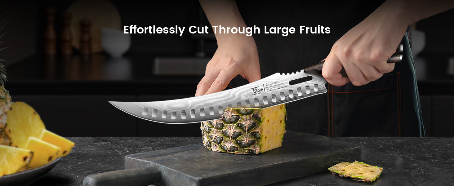 SYOKAMI 10.5-inch Butcher Breaking Knife: Handle generous ingredients.