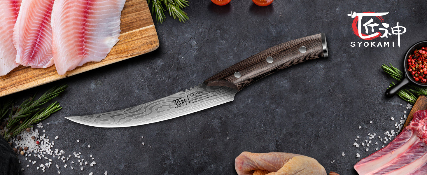 SYOKAMI 6.5-inch Curved Boning Knife: product overview