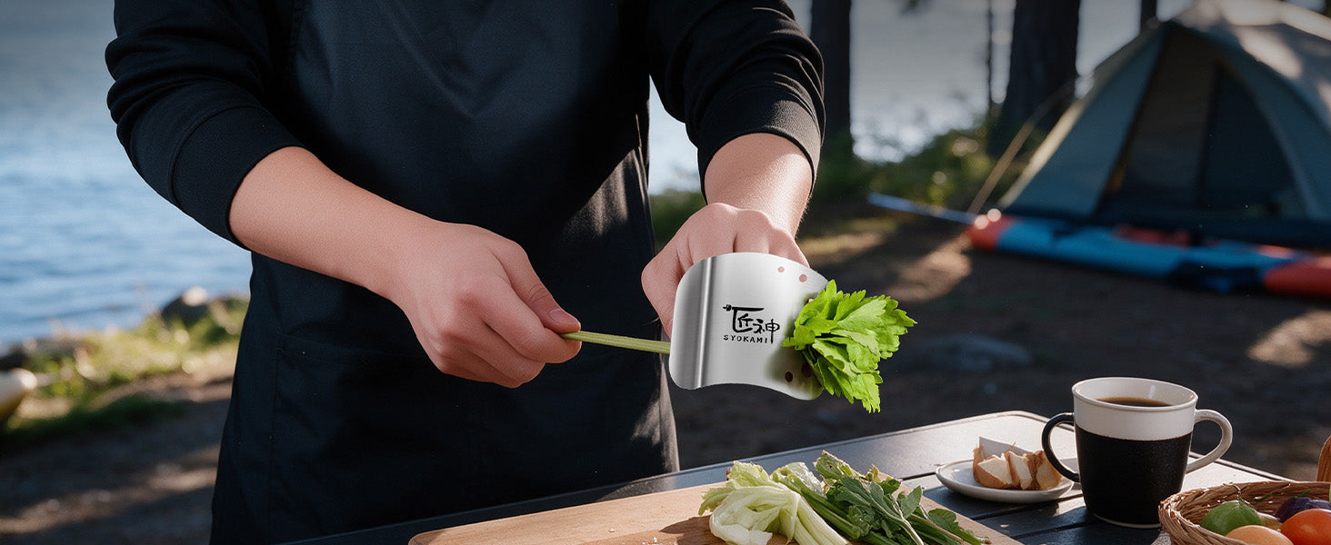 SYOKAMI Stainless Steel Finger Guards, 2-Pack: Strip soft herbs in the same routine.