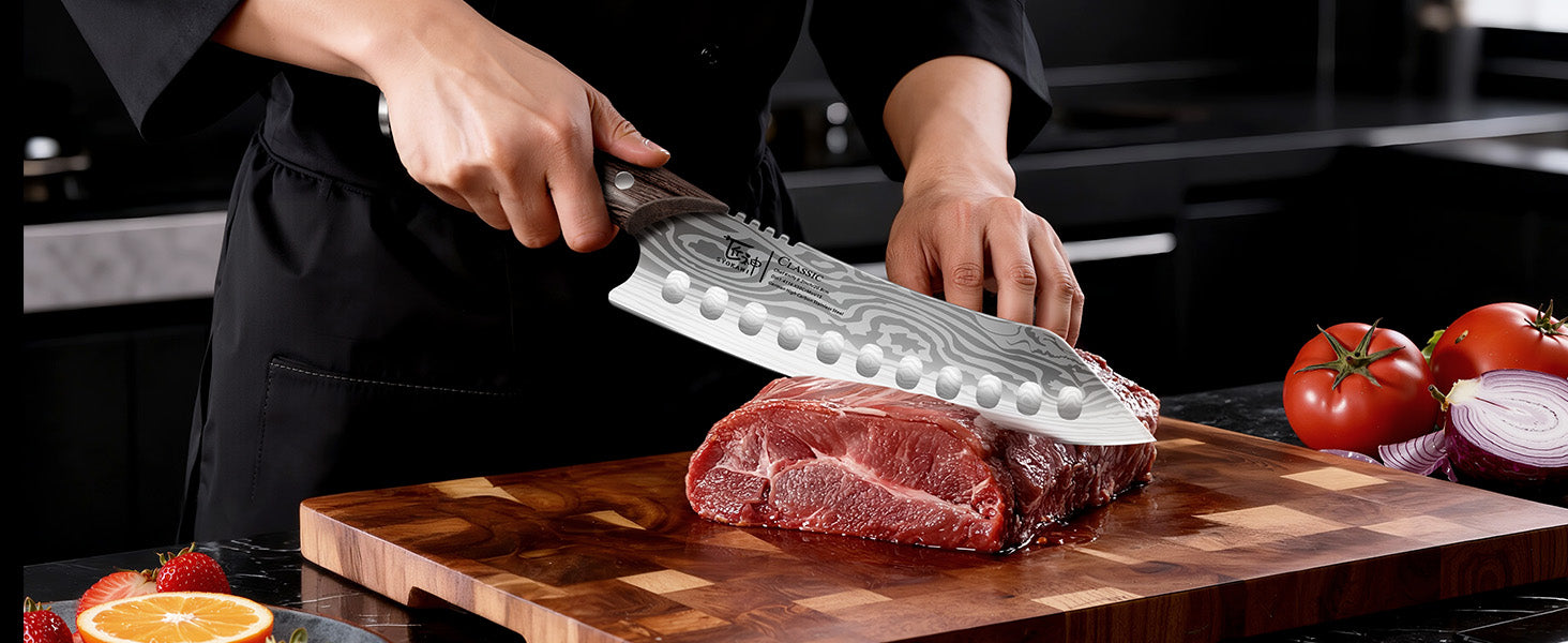 SYOKAMI 3-piece Kitchen Knife Set: Slice larger boneless ingredients.