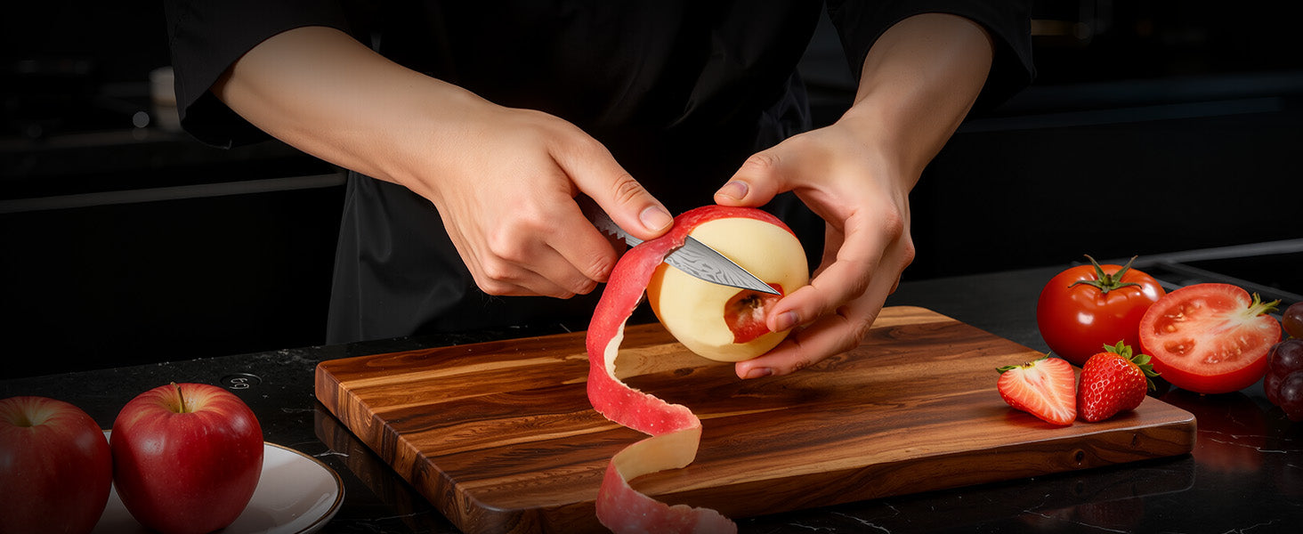 SYOKAMI 3-piece Kitchen Knife Set: Finish with the paring knife.