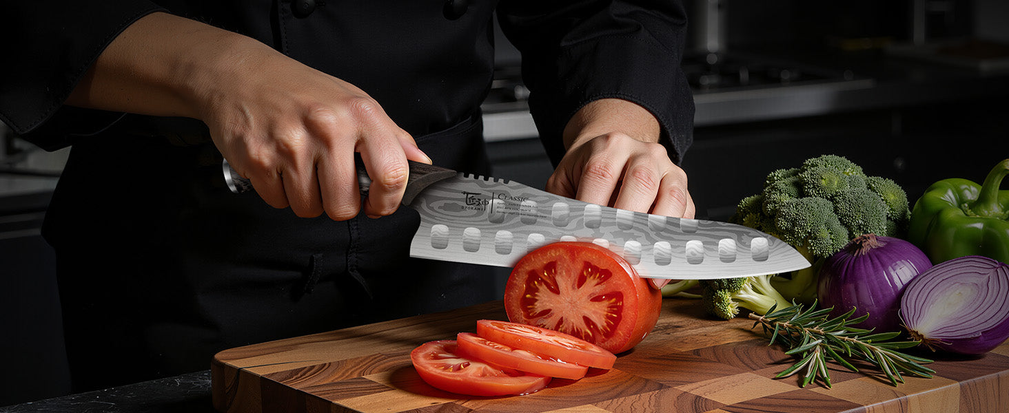 SYOKAMI 9.5-inch Gyuto Chef Knife: Chop vegetables for everyday meals.