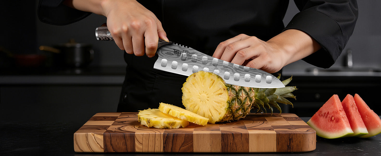SYOKAMI 9.5-inch Gyuto Chef Knife: Work with larger fruit.
