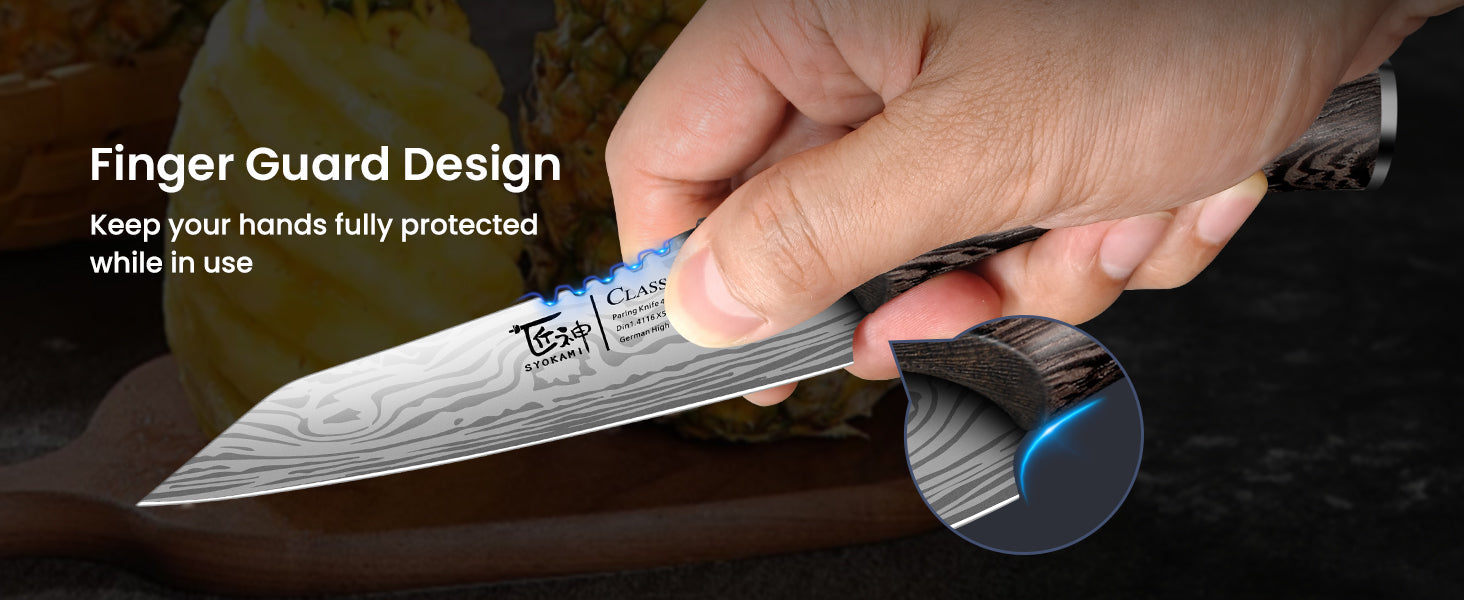 SYOKAMI 4-inch Paring Knife with Cover: A considered transition to the edge.