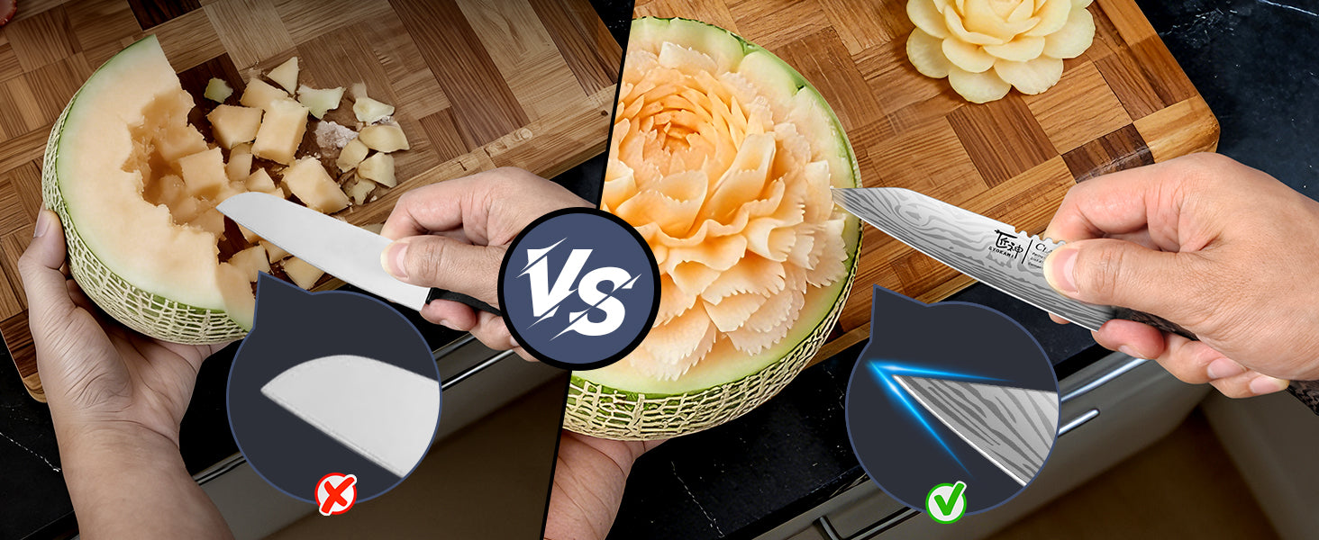 SYOKAMI 4-inch Paring Knife with Cover: Precision at the tip.