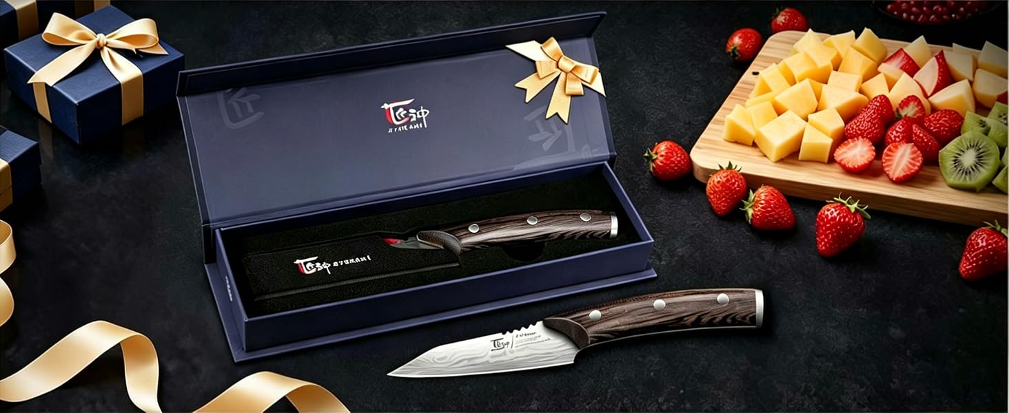SYOKAMI 4-inch Paring Knife with Cover: A small tool, thoughtfully presented.