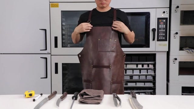 Cross-back chef apron: fit, pockets and everyday handling video cover