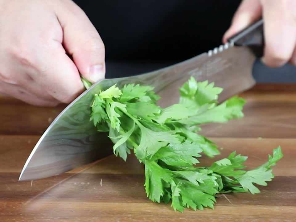 The butcher knife preparing herbs video cover