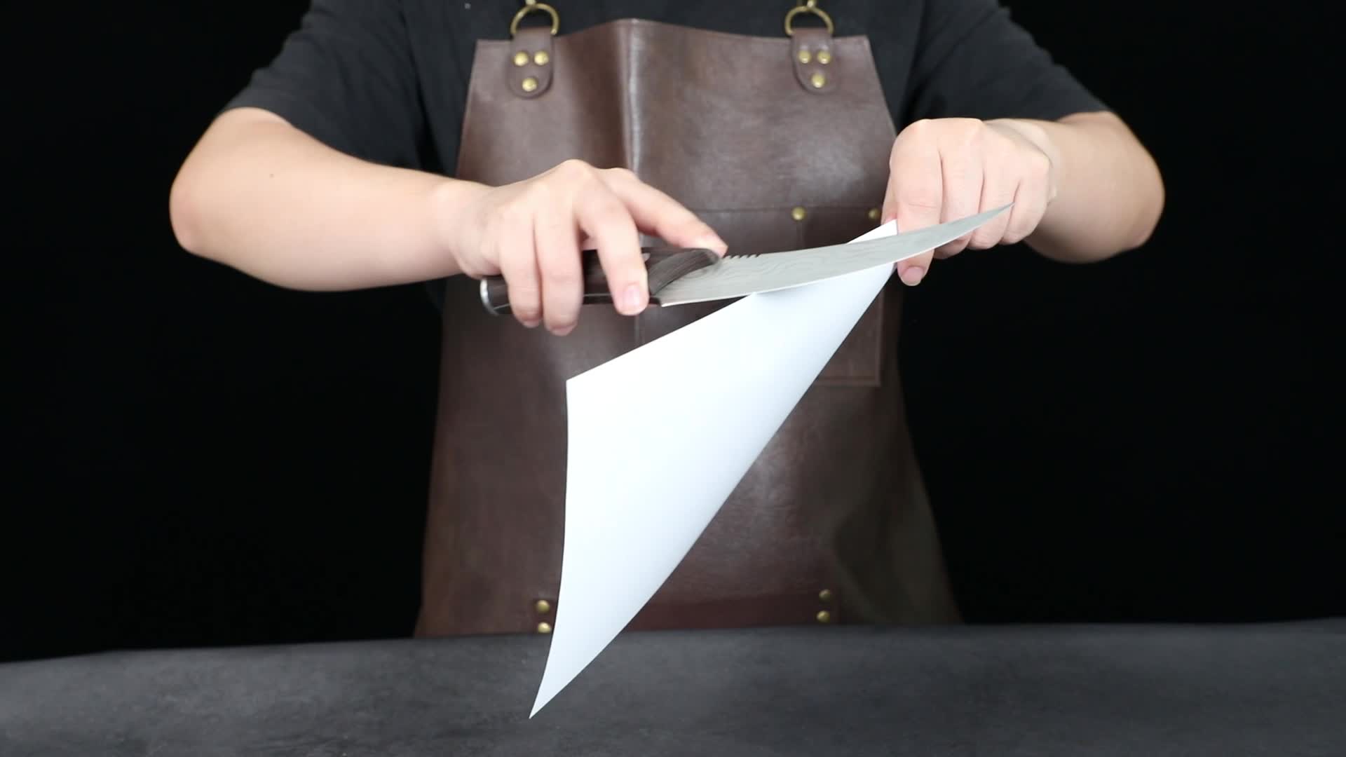The curved boning knife edge in action video cover