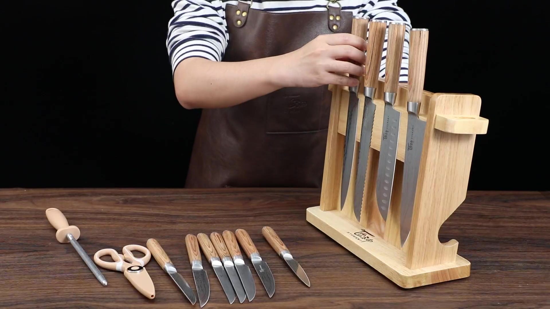 Torii set with Pakkawood handles: contents, storage and food preparation video cover