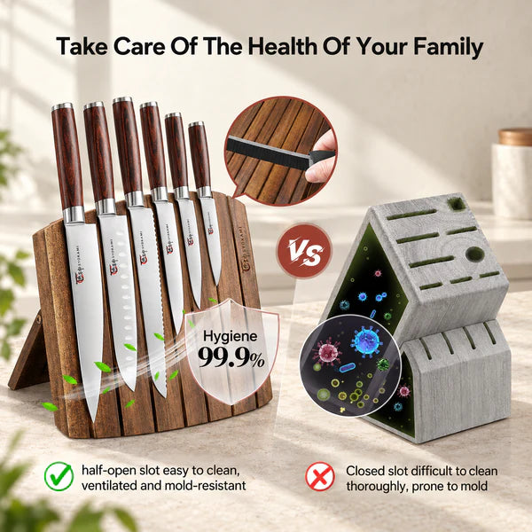 SYOKAMI Foldable Magnetic Block Knife Set