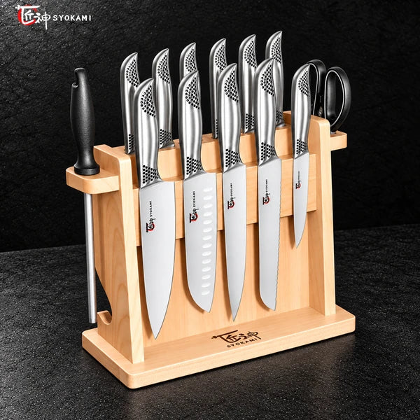 SYOKAMI Modern Japanese Knife Block Set-14 Pieces