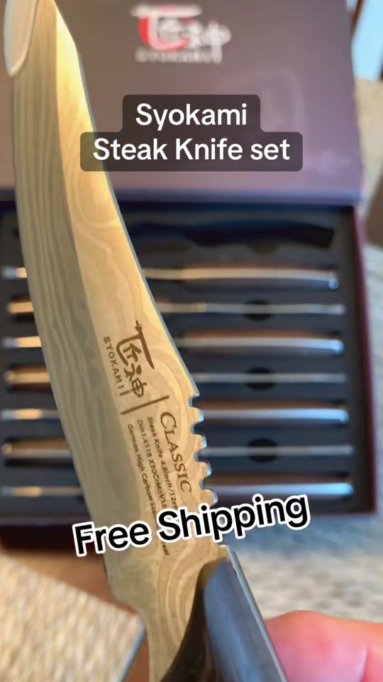 @thenextplay demonstrating Classic Steak Knives